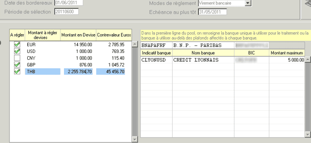 Campagne de règlement fournisseur ERP HexaOpale