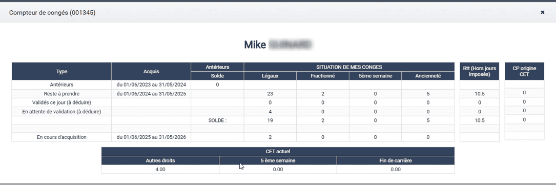 Gestion des compteurs de congés dans le logiciel ERP HexaOpale Gestion des compteurs de congés dans le logiciel ERP HexaOpale