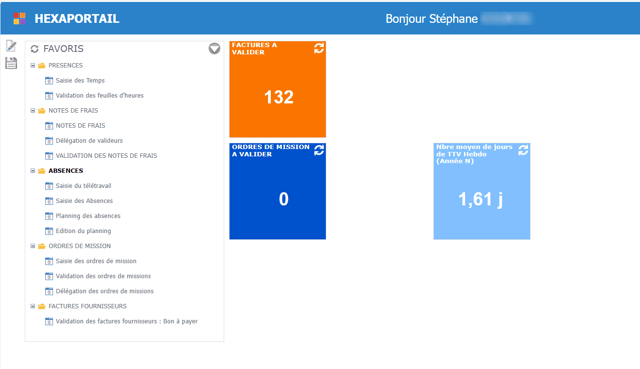 Le portail web du logiciel ERP HexaOpale Le portail web du logiciel ERP HexaOpale