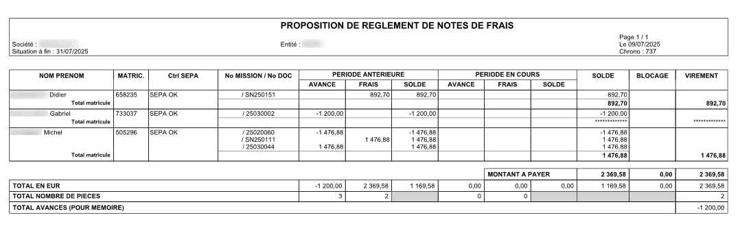 Règlement notes de  frais ERP HexaOpale